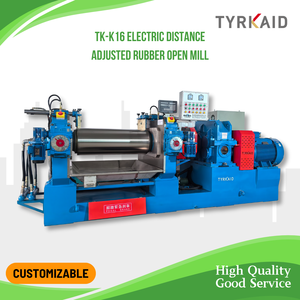 Effiziente Zwei-Rollen-Gummi platten mühle mit CNC-gefräster, einstellbarer Roll klappe und Sicherheits funktionen mit variabler Geschwindigkeit regelung - Product Image 2