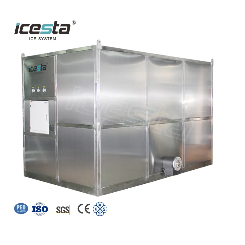 ICESTA ha personalizzato la macchina automatica del cubetto di ghiaccio di 5 tonnellate di risparmio energetico di lunga durata affidabile alta