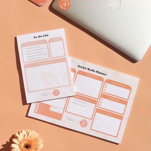 Custom <strong>Memo</strong> Pad Cmyk Printed Daily Planner Note Pads to Do List <strong>Notepad</strong> Monthly Planner Bundle - Product Image 1