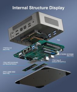Hystou Mini <strong>Desktop</strong> Gaming PC Office CPU I7-1255U <strong>Computer</strong> Intel Core DDR5 Wins10 <strong>Linux</strong> - Product Image 4