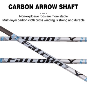 SPG Pure Carbon Arrow <strong>Archery</strong> 300 Spine 32 Inch Compound Recurve Bow Hunting Practice Fiber Plastic Vanes Nock Metal Point - Product Image 2