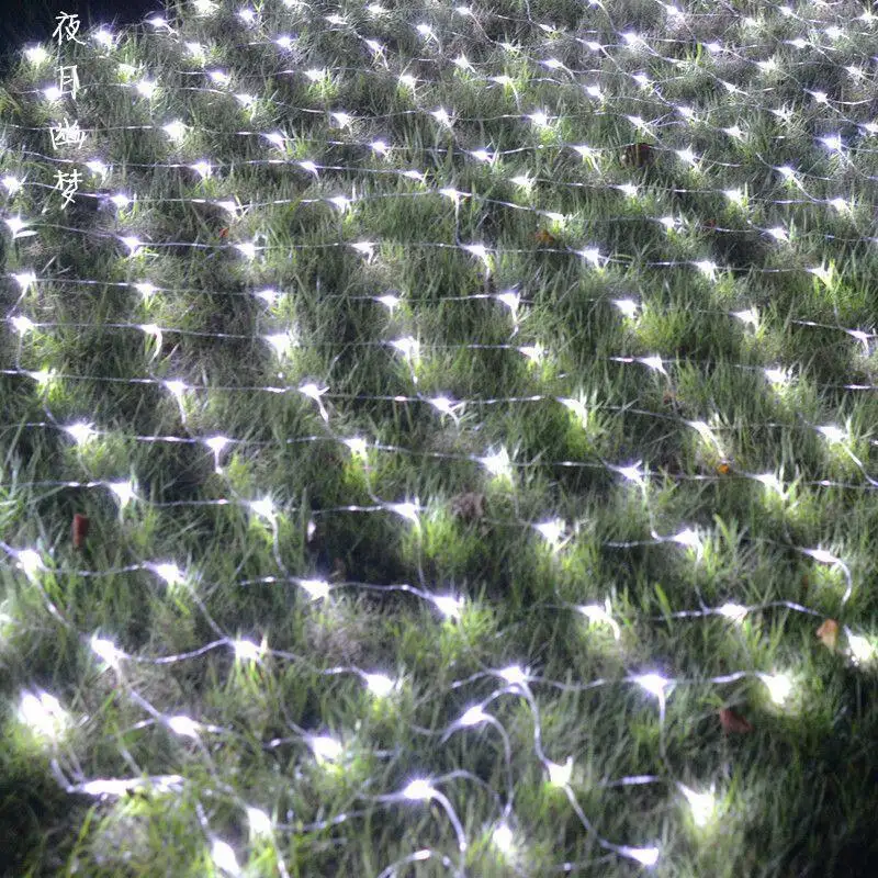 1,5*1,5 m weihnachtsfest wasserfall vorhang licht string dekorative netzlampe