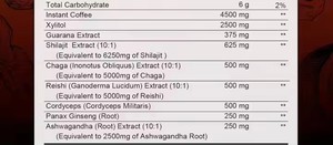 Vente d'usine OEM Café Shilajit 9 en 1 Amélioration de la mémoire Ashwagandha naturel avec support Reishi Cordyceps - Product Image 2