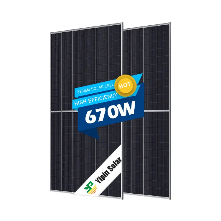 Offre Spéciale panneaux solaires de grande taille Yipin 650w 660w 670w 680w 690w 700w 800w prix du panneau solaire transparent
