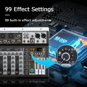 Cooyinka Mini alta calidad 4 canales Dual DSP profesional DJ mezclador de música consola de Audio con procesador de sonido Dual DSP - Product Image 5