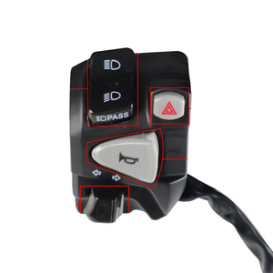 Phụ kiện xe máy-công tắc bật tín hiệu tay lái bên trái sửa đổi vật liệu nhựa Flash đôi - Product Image 4