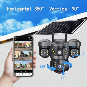 4G Solar Ptz cámara de seguridad 3 lentes al aire libre V380 Pro Wifi Cámara Triple lente Cctv cámara de vigilancia Solar con Panel Solar - Product Image 3