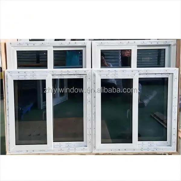 High Quality UPVC/PVC Double/Triple Tempered Blue Glass Sliding Window with Tinted Glass