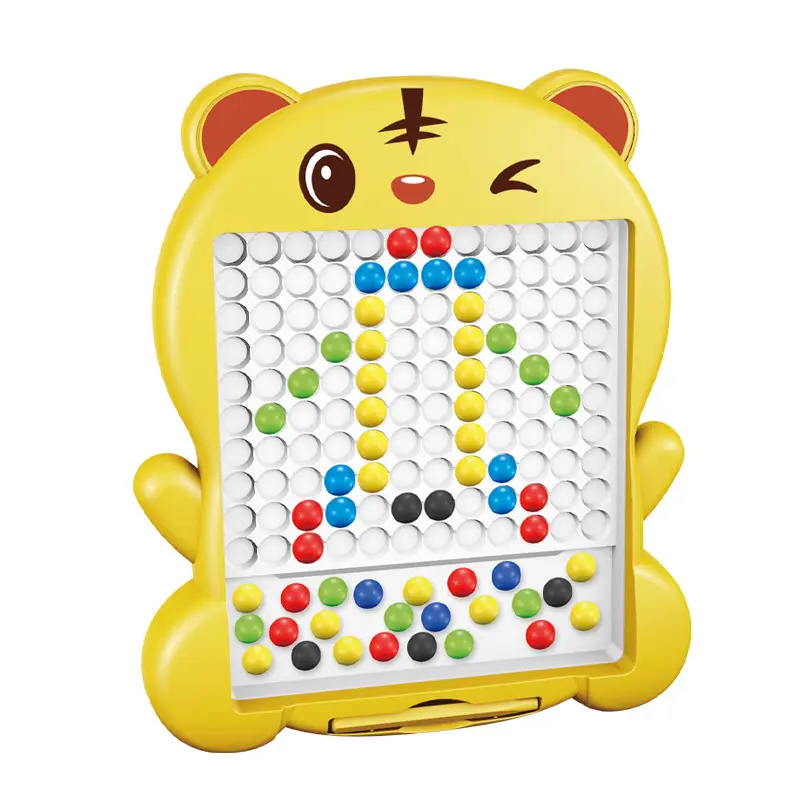 Mainan anak Fidget magnetik, mainan anak edukatif, Tablet magnetik manik-manik warna-warni, papan gambar Magpad Dots
