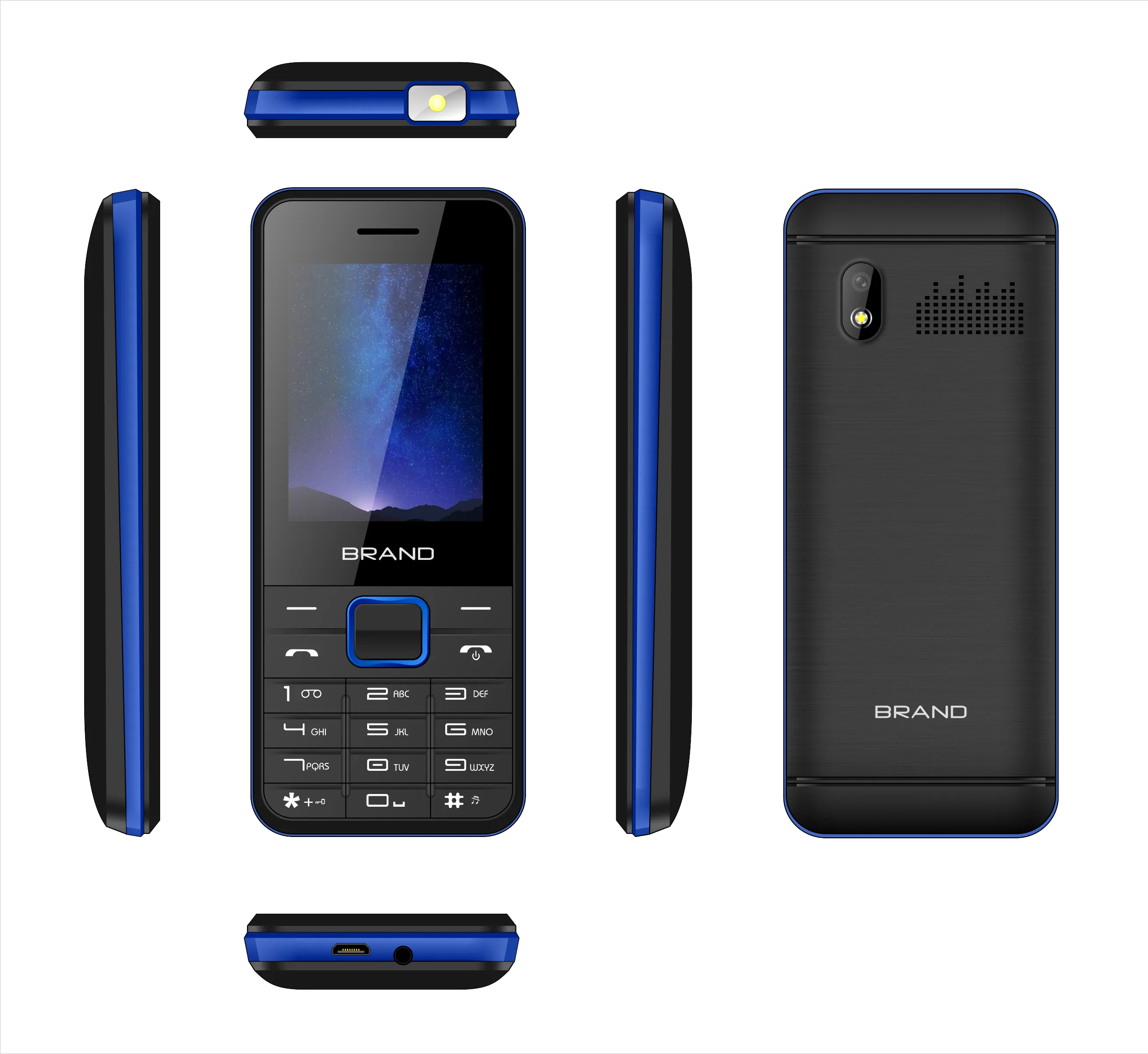 Fabrik Android Kaios 3G Handy Gotel F53G 2.4 "Feature-Telefon 3000mah großen Akku BT FM Radio Android Taschenlampe Smartphone