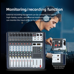 ステージ用のUSBBluetoothリバーブ録音モニター機能を備えたプロフェッショナル16チャンネルステレオオーディオコンソールミキサー - Product Image 3