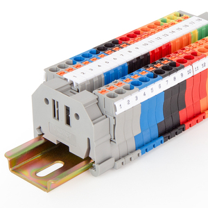 JWD1 2,5 Bloque de terminales de alimentación a través de empuje en carril DIN Bloque de terminales de tornillo universal eléctrico - Product Image 1