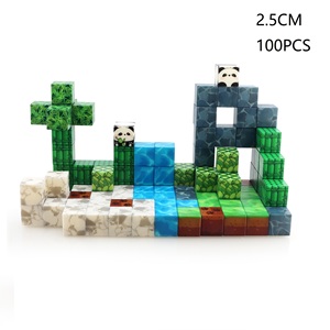 Set blok bangunan kubus magnetik anak-anak, mainan konstruksi Model 3D keterampilan susun bangunan kreatif batu bata kustom untuk anak-anak - Product Image 6