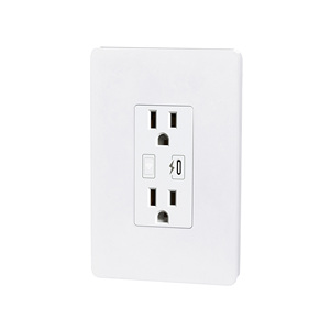 美国壁式插座2USBA + C型TR壁式充电器电源插座多插头插座USB输出5V 8A插头扩展器充电器插座