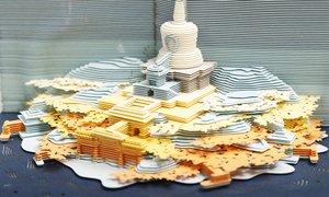 Venta de fábrica Diseño 3D de lujo Parque BeiHai Bloque de papel Notas Cubo Diagonalley Notas adhesivas Bloc de notas con hojas de calendario semanal