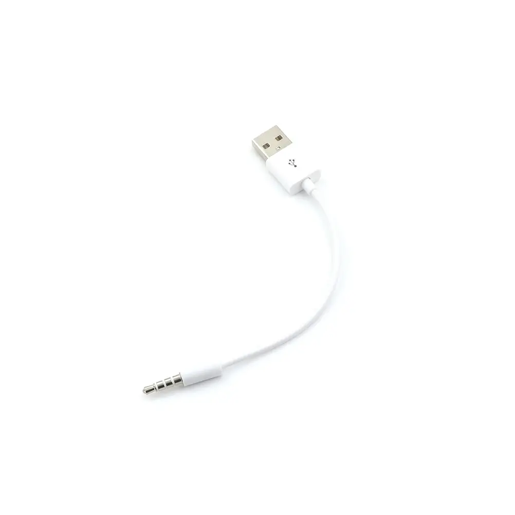 OEM 3,5mm Jack AUX a USB 2,0 cargador de sincronización de datos Cable adaptador de audio para Apple IPod Shuffle 3rd 4th 5th 6th Gen MP3 MP4 Player Cable