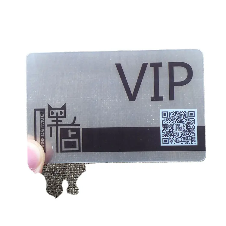 Vendita calda VIP biglietto da visita personalizzato PVC con stampa Offset e digitale