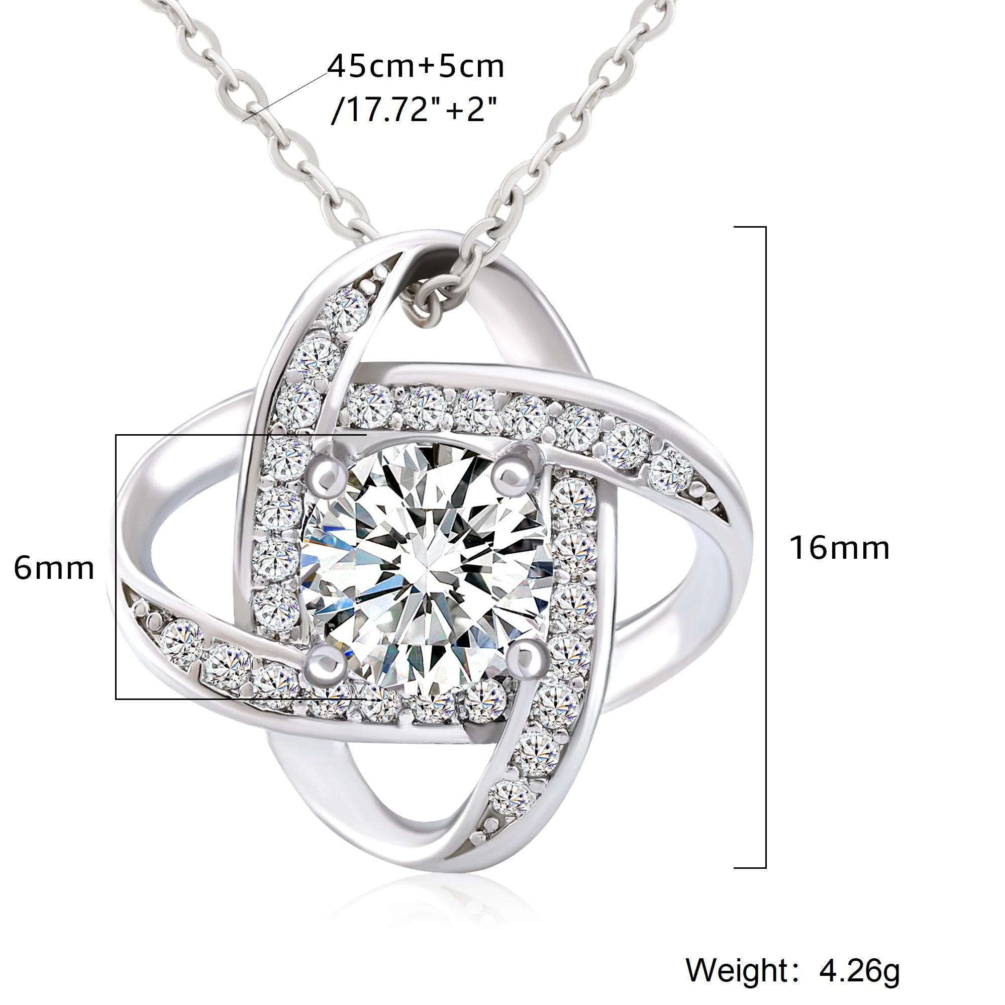 Stainless Steel Silver Clover Necklace