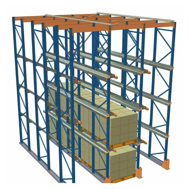 Rack personalizado de paletes de armazenamento, suporte de paletes de armazenamento resistente seletivo de metal industrial