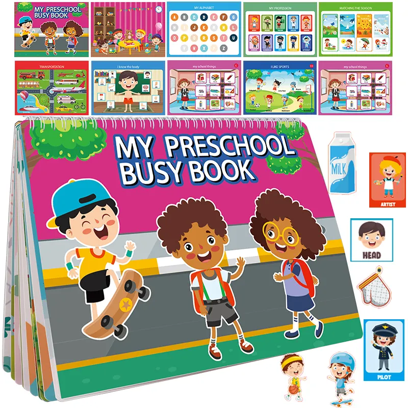 Livre Montessori silencieux pour enfants, accessoire préscolaire, nouveau Design,