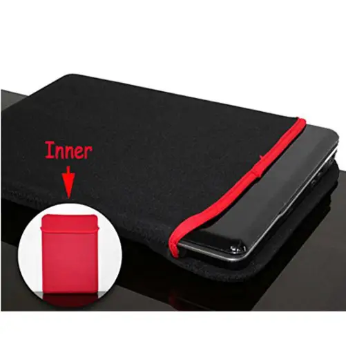 11.6 Custom Portable Red Cute Computer Pouch Carry Cover Case Soft Universal Puffy Neoprene Laptop Sleeve Without Zipper