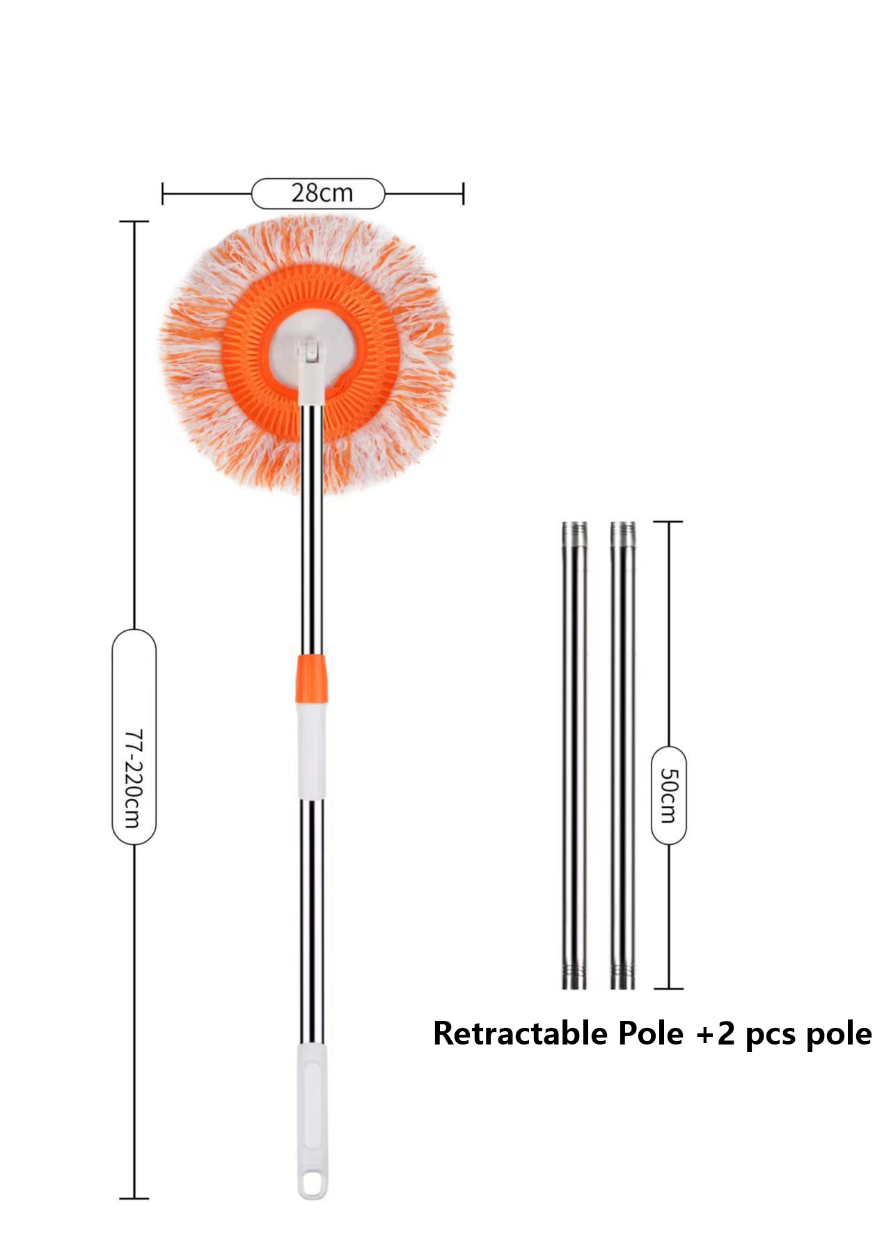 Poteau escamotable de poteau + 2 pcs