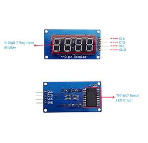 Aismar tlink TM1637 0,36 "4-Bit-7-Segment-Digital-LED-Anzeigemodul mit Takt anzeige Common Anode Red Digital Tube Board - Product Image 3