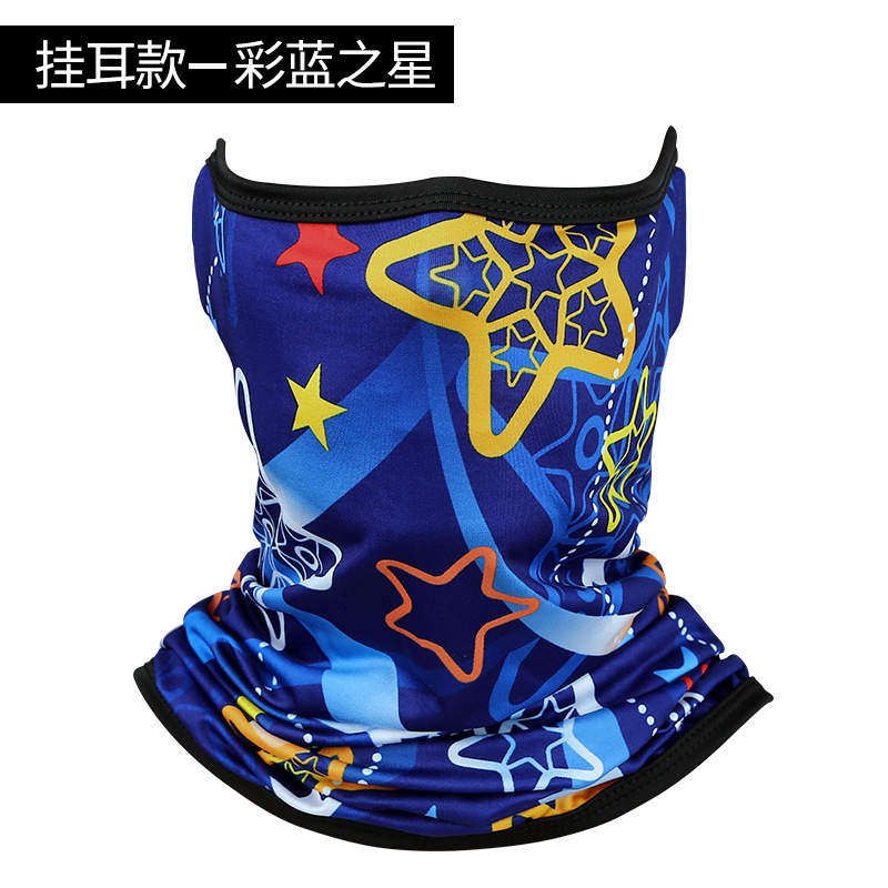 Digital scarf Blue Star