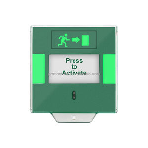 Ripristino chiave più recente doppio N.O/N.C/COM pulsante di rilascio porta di emergenza interruttore a pulsante di uscita con Led e cicalino - Product Image 4