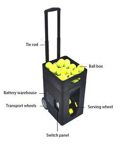 Macchina portatile per il servizio di palline da Tennis con telecomando per App Park strumento di alluminio per cestello programmabile ad alta abilità - Product Image 6