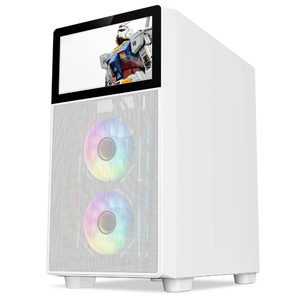 Porta aperta pannello laterale in vetro temperato Mid Tower ATX Gaming custodia PC con schermo Display LCD Monitor Case del Computer - Product Image 2