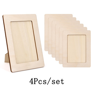 Tự làm thủ công bằng gỗ sơn khung ảnh bằng gỗ khung ảnh gỗ chưa hoàn thành khung ảnh cho quà tặng - Product Image 2