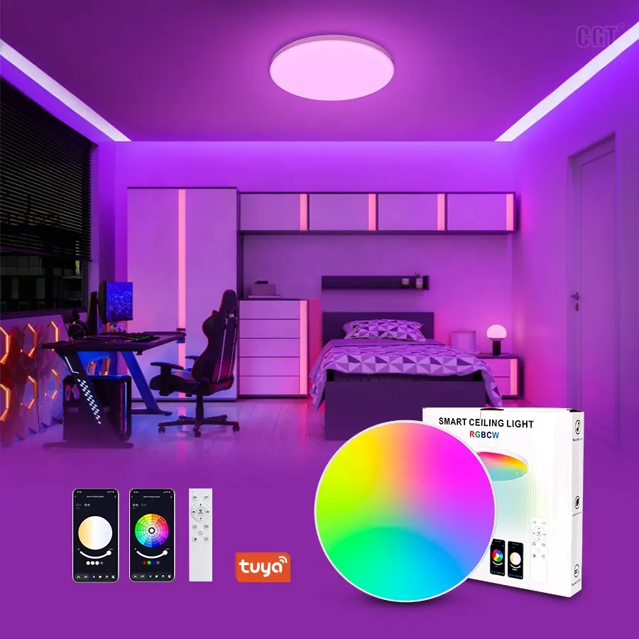 Смарт-светодиодный потолочный светильник RGB 1600LM, 20 Вт