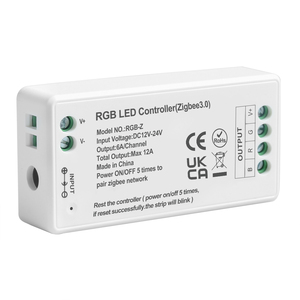Беспроводной контроллер для светодиодной ленты Tuya Zigbee 3,0 RGB, RF, 12-24 В, голосовое управление, RGB контроллер для светодиодной ленты, диммер - Product Image 1