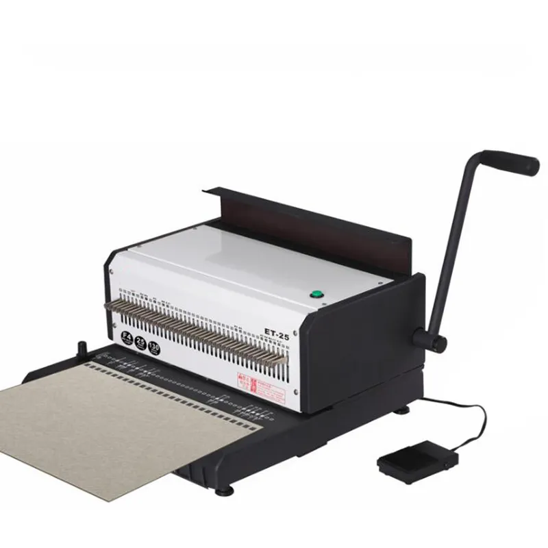 WD-ET25 A4 size 3mm Cardboard Electric Wire Binding Machine For Office