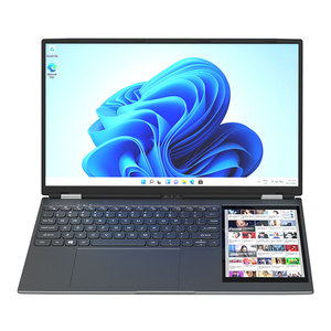 El último portátil ultradelgado Intel N95 Ddr4 16Gb Ram 512Gb Ssd 180 grados ventana plegable 11 Pro doble pantalla portátiles de negocios - Product Image 5