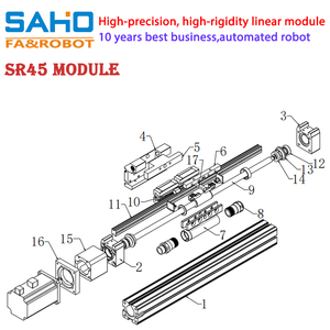 Estructura sin polvo SR45 Guía lineal CNC Husillo de bolas y rodamientos lineales con componentes de núcleo de motor para máquina dispensadora - Product Image 6