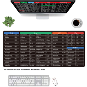 Alfombrilla de escritorio con acceso directo de Excel, alfombrilla de ratón con acceso directo para teclado XL,XXL, alfombrilla de ratón de escritorio personalizada de goma antideslizante de goma extendida - Product Image 3