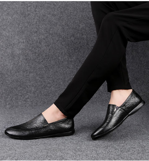 Genuine Leather Stylish Loafer for Men Black S219-3409 4 PRISTINE