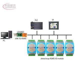 8DI-8DO Módulo de entrada y salida digital Optoacoplador aislado RS485 MODBUS RTU Placa de comunicación - Product Image 5