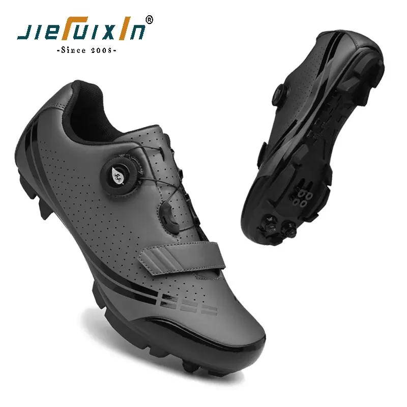 Zapatillas de ciclismo de montaña para hombre y mujer, zapatos planos para bicicleta de carretera Spd, calzado de velocidad con autosujeción