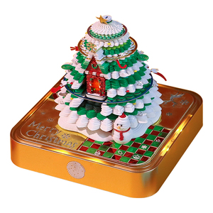 3D Calendar 2025 Christmas Tree Style 3D Art Sticky <strong>Notes</strong> Led Lighted Rip Away Paper Carving Gift Craft Luxury <strong>Notes</strong> <strong>Cube</strong> - Product Image 1