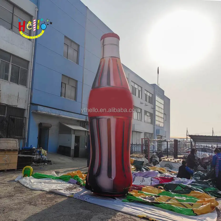 Garrafa inflável para publicidade promocional, garrafa gigante modelo de garrafa