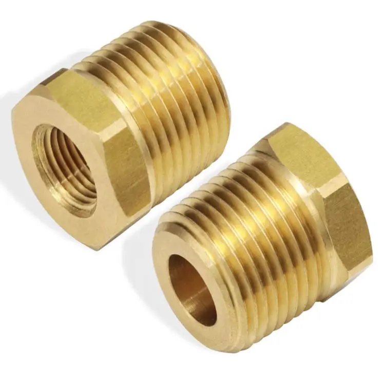 Riduttore in ottone boccola esagonale raccordo filettato NPT maschio 1/8 "1/4" 3/8 "1/2" NPT femmina 1/8 "1/4" 3/8 "1/2" raccordo adattatore