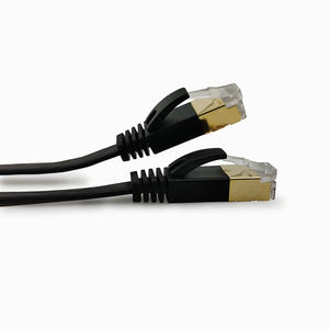 XXD SFTP CAT6A CAT7 <strong>flat</strong> patch cable PVC lszh black gold plated RJ45 8P8C bare copper LAN cable cat5e cat6 <strong>Ethernet</strong> patch cords - Product Image 4