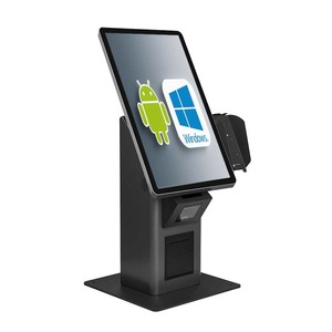 21.5-inch Self-service Restaurant POS All-in-one Machine with Windows and Android Systems, Scanner and Printer