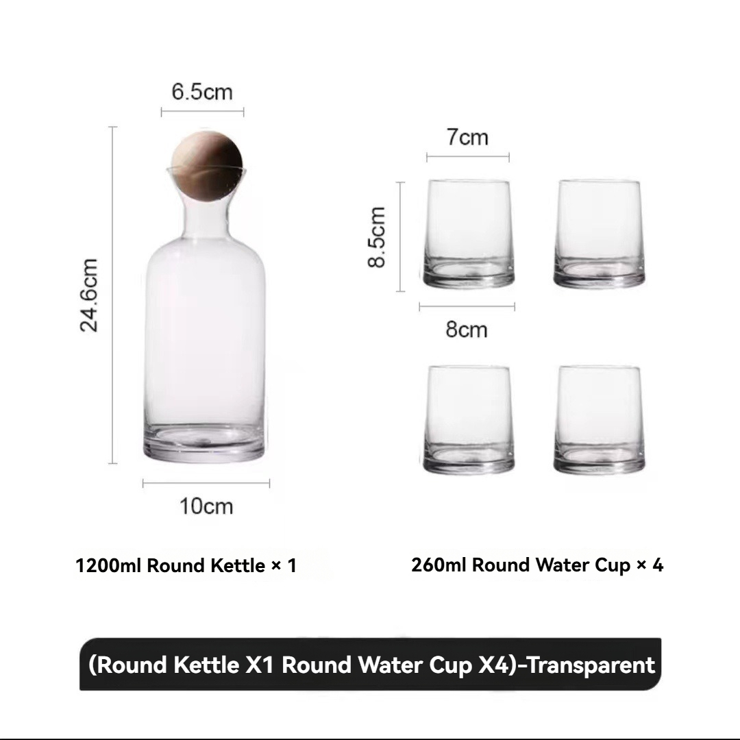 Transparent-1 Kettle+4 Cups