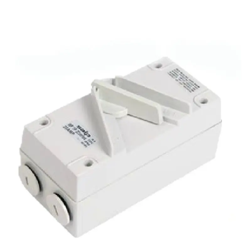 UKF series 1P 2P 3P 4P DC AC electricity Waterproof isolator switch with ABS Plastic enclosure