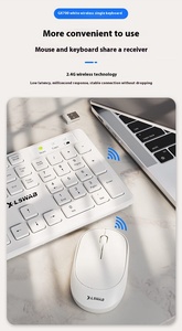 EWEADN GX700 Wireless <strong>Keyboard</strong> and Mouse Set Chocolate <strong>Keyboard</strong> Mouse <strong>Combos</strong> <strong>Desktop</strong> <strong>Computer</strong> Notebook Office Set - Product Image 5