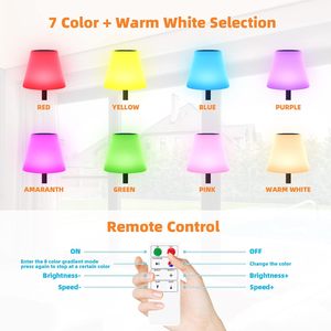 Güneş LED masa lambası açık dim şarj edilebilir renk değiştirme sıcak beyaz White işık IP44 güneş LED masa lambası - Product Image 4